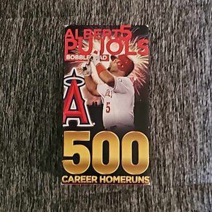 2014 Albert Pujols SGA 500th Home Run Bobblehead Los Angeles Angels